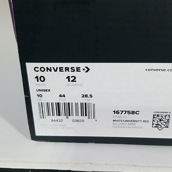 Converse All Stars Mens Sz 10 - Picture 9 of 9